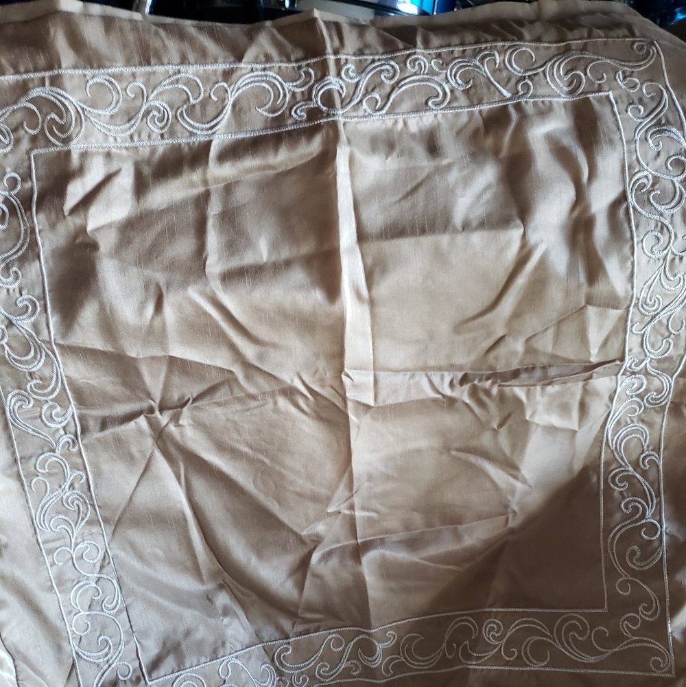 Martha Stewart Collection 1 Geometric Euro Pillow Sham Gold 28" Square